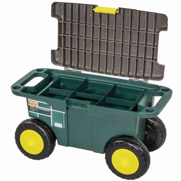 SIENA GARDEN Gartenwagen Rollsitz Hocker Wagen Lagerbox für Werkzeug  ***NEU***