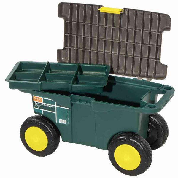 SIENA GARDEN Gartenwagen Rollsitz Hocker Wagen Lagerbox für Werkzeug  ***NEU***