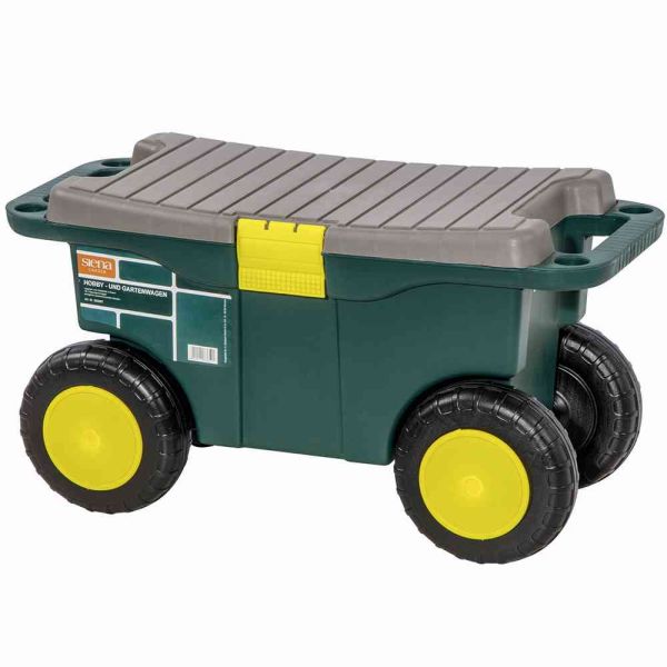 SIENA GARDEN Gartenwagen Rollsitz Hocker Wagen Lagerbox für Werkzeug  ***NEU***