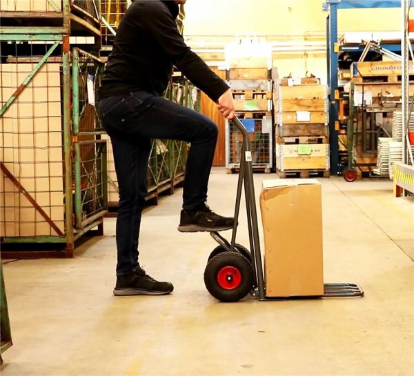 RAVENDO Profi Sackkarre klappbar Luftrad 250kg mit EasyTip 50% Gewichtsbelastung 