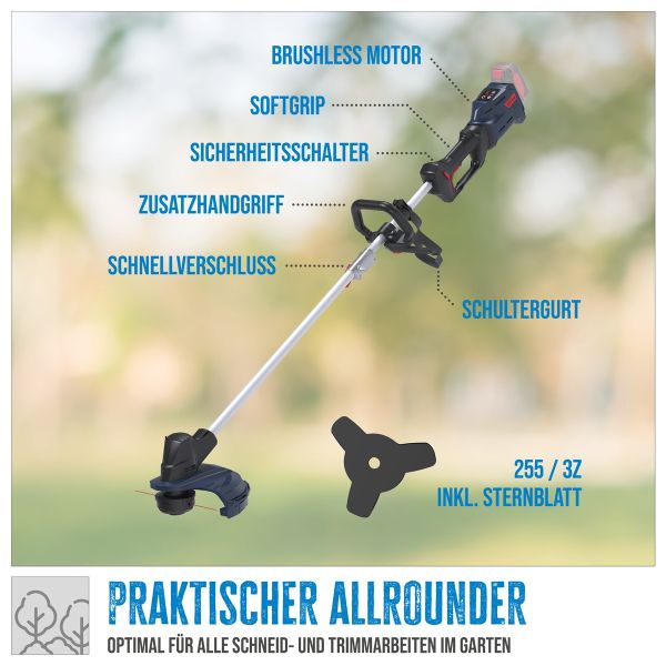 GÜDE Akku Freischneider FS 18-0 30cm Rasentrimmer Trimmer Spule ohne Akku 
