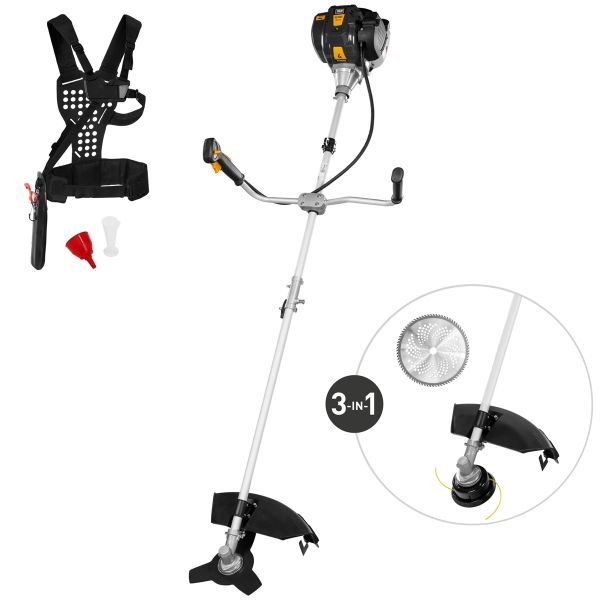 TEXAS Profi Motorsense Freischneider Rasentrimmer Benzin 4-Takt BC358D 3in1  