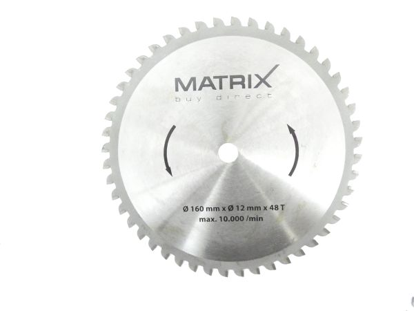 MATRIX Diamanttrennscheibe 160mm x 12mm und 160mm x32mm Kreissäge TST 1500-160 