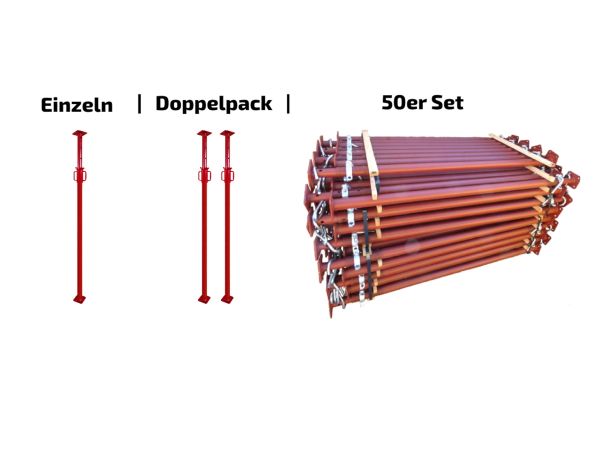 Baustütze Bausprieß Deckenstütze Fensterstütze Baustützen Stahlstützen 0,5-0,8m 