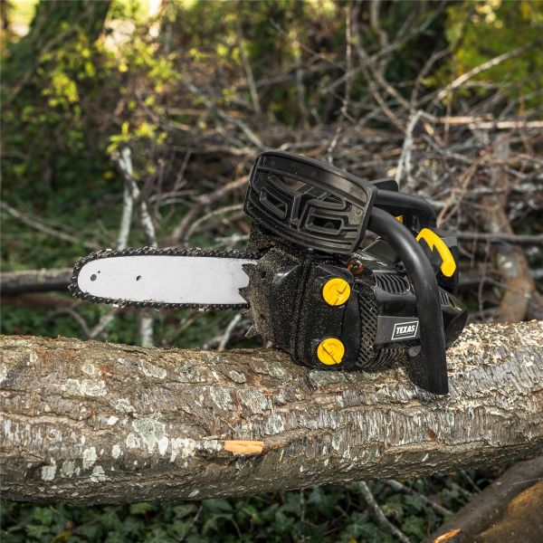 TEXAS Kettensäge Benzin Top Handle Motorsäge XCS2600 25cm 2Takt 26cm³ 1,2PS 