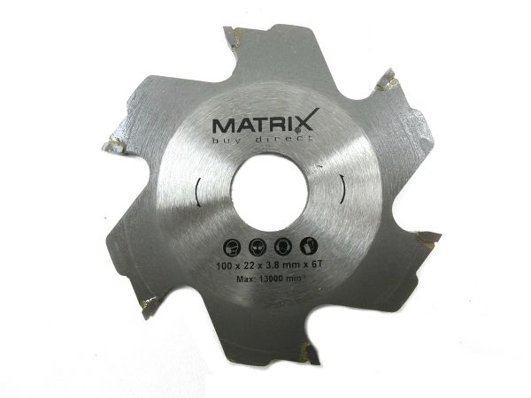 MATRIX Ersatzteil Nutsägeblatt 100 x 22 x 3,8 mm für Flachdübelfräse BJ 850-100-1 