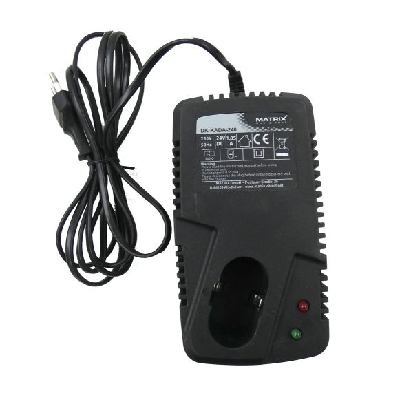Matrix Ersatzteile Ladegerät DK-KADA-240 24V 1,85A Akku- Ladegerät Ersatzlader 
