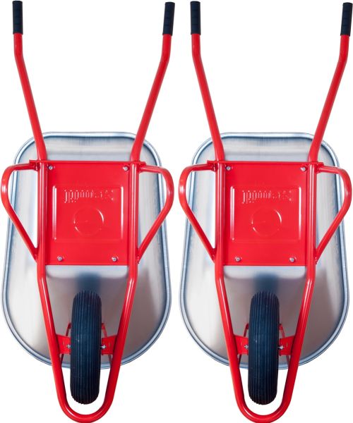 ALTRAD LIMEX Profi Bauschubkarre Schubkarre Gartenkarre Schiebkarre rot 100l 2x 