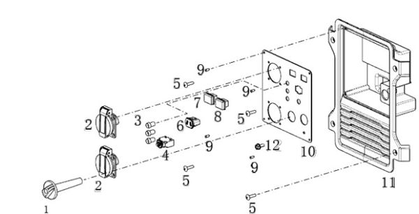 MATRIX Ersatzteil DC Schutzschalter für Stanley Stromerzeuger SIG 1900 S
