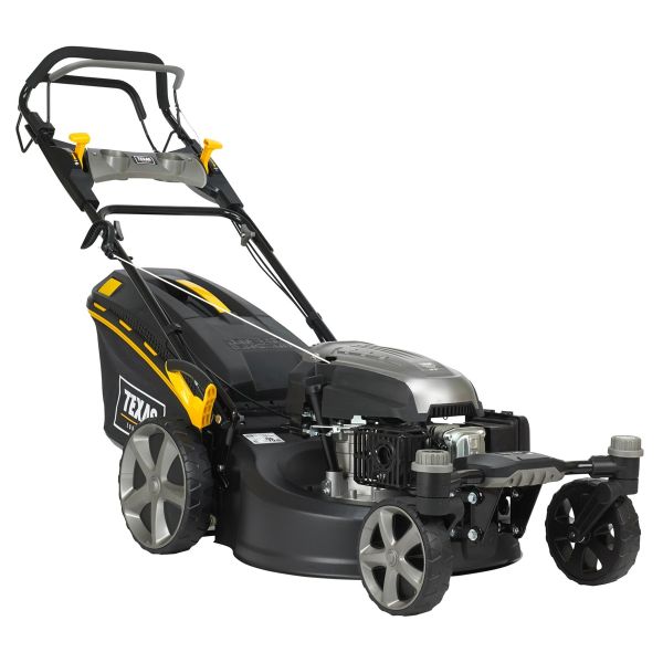 TEXAS Rasenmäher Benzin mit Antrieb Radantrieb 51cm ZT 5110TR/W 3in1 Zero Turn
 schwenkbare Vorderachse; noch wendiger noch flexibler
