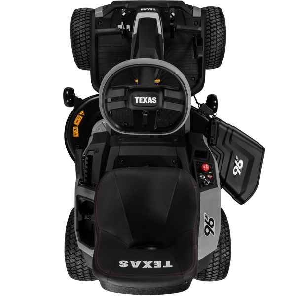 TEXAS Epsilon R9600Li Akku-Rasentraktor mit 96 cm Schnittbreite & 72V Power

 