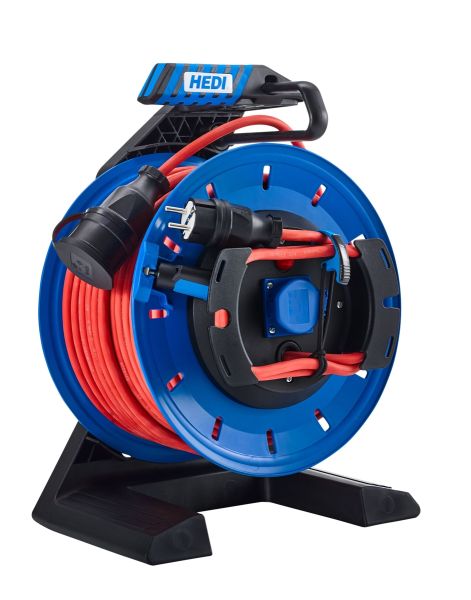 HEDI G7SR50NTF010 Vollkunststoff Gerätetrommel „Generation 7“ 50m rot für Bau 