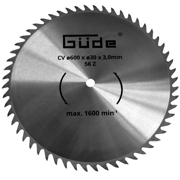 GÜDE Brennholzsägeblatt CV 600 x 30 mm Ersatzblatt Sägeblatt 56 Zähne 