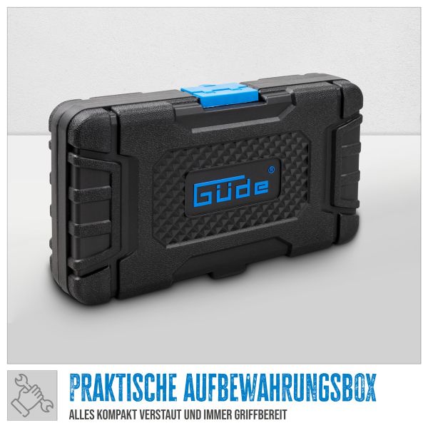 GÜDE Steckschlüssel und Bitsatz GSB 130 Werkzeugset 130 teilig in Kunststoffbox 