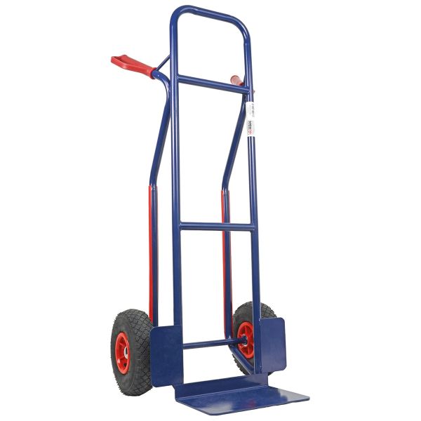 HBH® Sackkarre 200kg Luftreifen TK200LU04, hoher Rahmen, blau, Transportkarre  