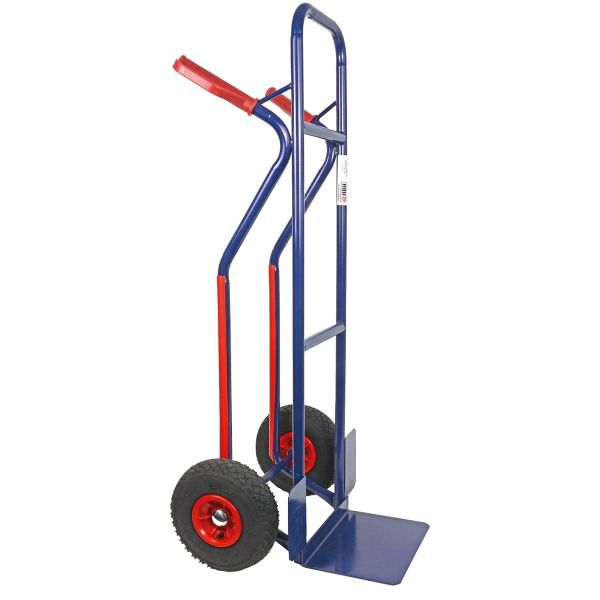 HBH® Sackkarre 200kg Luftreifen TK200LU04, hoher Rahmen, blau, Transportkarre  