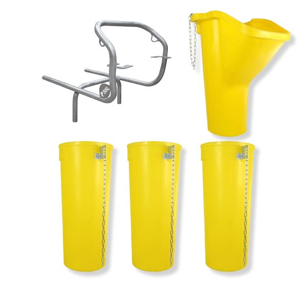 Sirl Profi XXL Bauschuttrutsche Schuttrutschen Schuttrohr SET (5-tlg.  4,28m)  