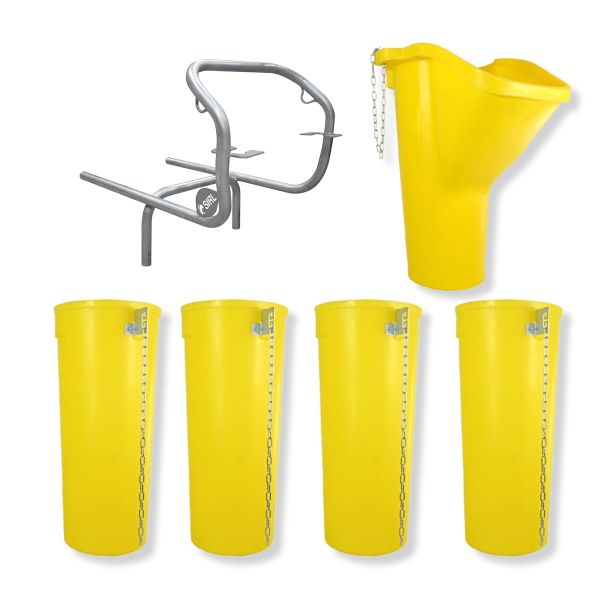 Sirl Profi XXL Bauschuttrutsche Schuttrutschen Schuttrohr SET (6-tlg. 5,33m) 