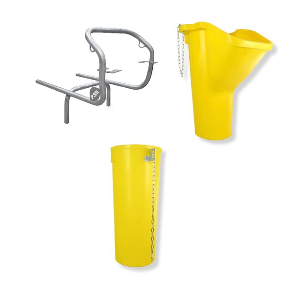 Sirl Profi XXL Bauschuttrutsche Schuttrutschen Schuttrohr SET (3-tlg. 2,18m) 