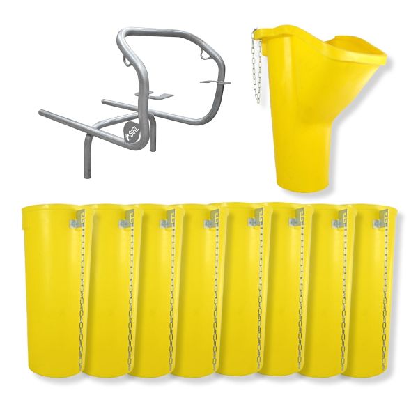 Sirl Profi XXL Bauschuttrutsche Schuttrutschen Schuttrohr SET (10-tlg. 9,53 m)  