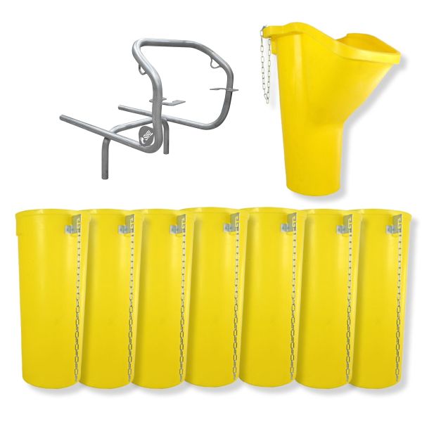 Sirl Profi XXL Bauschuttrutsche Schuttrutschen Schuttrohr SET (9-tlg. 8,48m) 