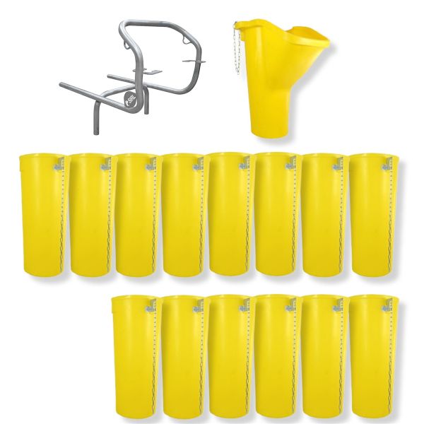 Sirl Profi XXL Bauschuttrutsche Schuttrutschen Schuttrohr SET (16-tlg. 15,83m) 