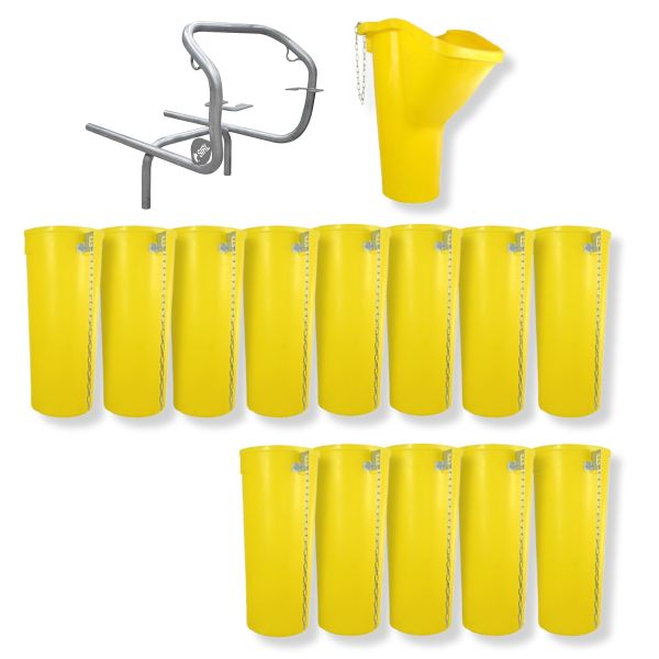 Sirl Profi XXL Bauschuttrutsche Schuttrutschen Schuttrohr SET (15-tlg. 14,78m)  