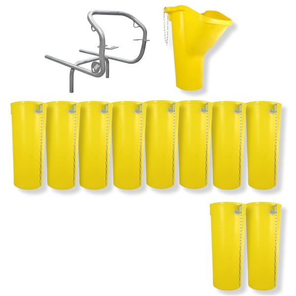 Sirl Profi XXL Bauschuttrutsche Schuttrutschen Schuttrohr SET (12-tlg. 11,63m)  