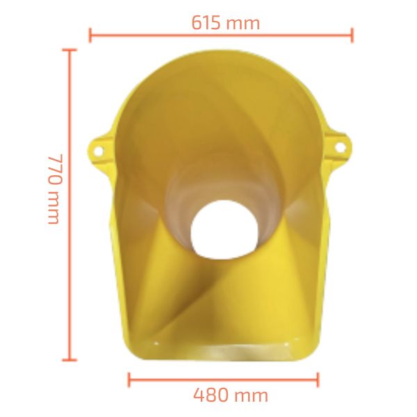 SIRL XXL Profi Einfülltrichter für Bauschuttrutsche Schuttrutschen 4mm 770x615mm 