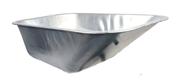 MATRIX Profi Schubkarrenmulde Ersatzmulde Stahlmulde 100L verzinkt silber
 