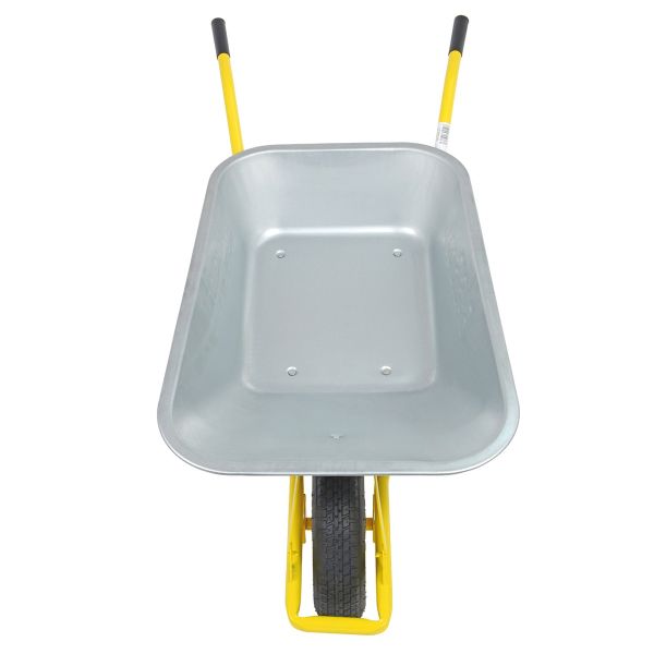 HBH® Schubkarre 85 Liter Garten Farbe gelb Profi Gartenschubkarre Luftrad 160kg 