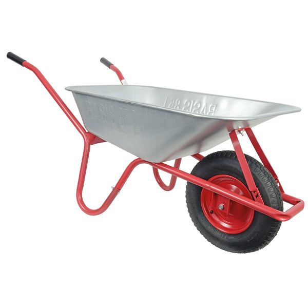 HBH® Schubkarre 85 Liter Garten Farbe rot Profi Gartenschubkarre Luftrad 160kg 