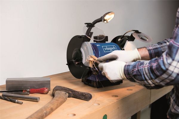 SCHEPPACH BG 200 AL Doppelschleifer Schleifmaschine Schleifer 550 Watt 