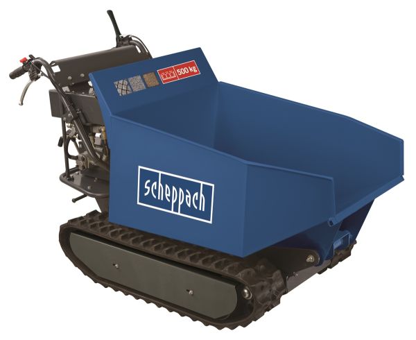 SCHEPPACH Mini Raupendumper DP5000 Benzin Dumper Motorschubkarre 500kg 6,5PS 