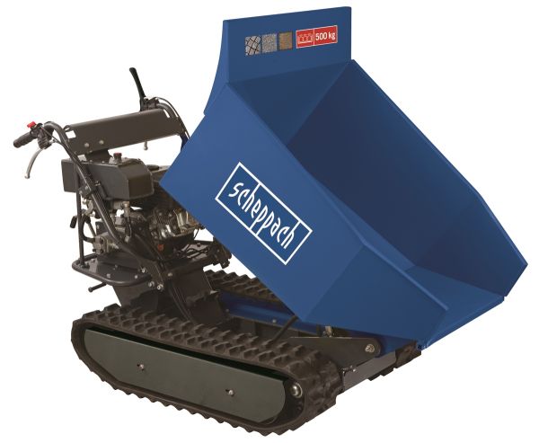 SCHEPPACH Mini Raupendumper DP5000 Benzin Dumper Motorschubkarre 500kg 6,5PS 