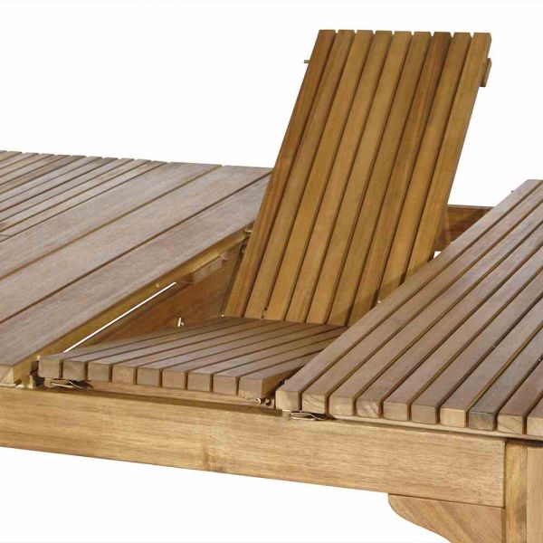SIENA GARDEN Ausziehtisch Falun 150/175/200x100x74 cm Akazie natur rechteckig 