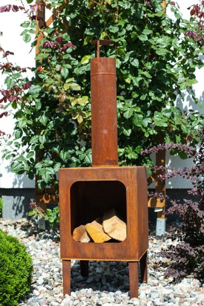 GARDENER 200-3 Gartenkamin Kamin Terrassenofen rostoptik 35x35 cm ***NEU***