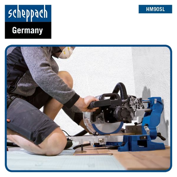 SCHEPPACH HM90SL Kappsäge Zugsäge Gehrungssäge 216mm Laser 2.Sägeblatt 2200 Watt