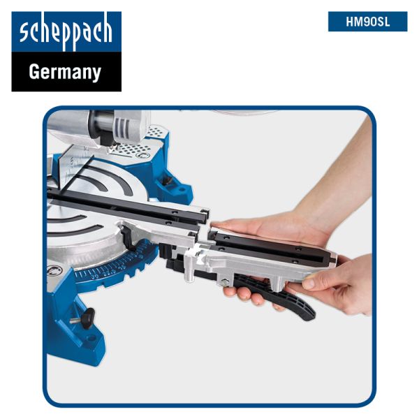 SCHEPPACH HM90SL Kappsäge Zugsäge Gehrungssäge 216mm Laser 2.Sägeblatt 2200 Watt