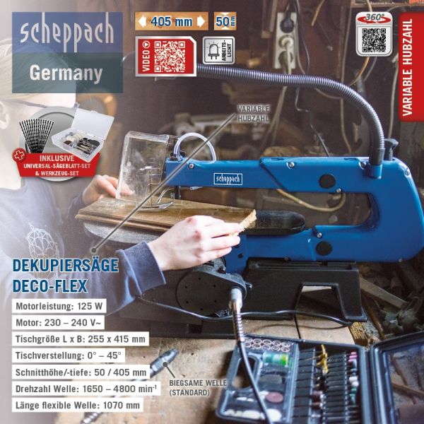 Scheppach Dekupiersäge SET 64 tlg Werkzeugset 60 Sägeblätter DECO-FLEX *2.WAHL* 