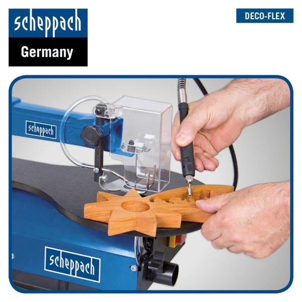 Scheppach Dekupiersäge SET mit 64 tlg Werkzeugset und 60 Sägeblätter DECO-FLEX 
