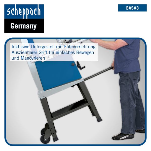 SCHEPPACH BASA 3.0 Bandsäge Holzbandsäge Tischsäge Holzsäge, 700W, 400V  