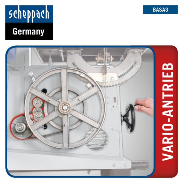 SCHEPPACH BASA 3.0 Bandsäge Holzbandsäge Tischsäge Holzsäge, 700W, 400V  