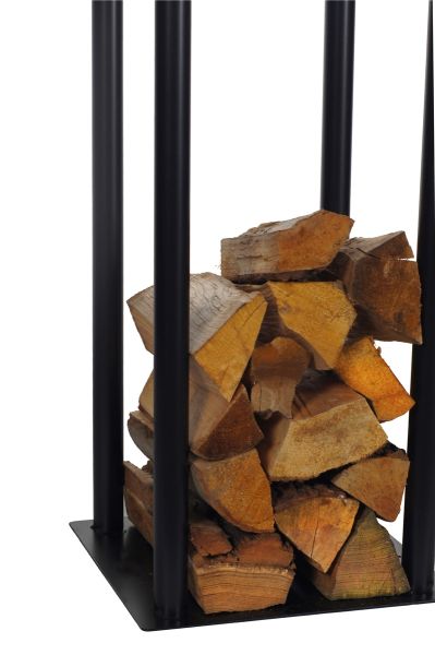 Brennholzregal MAGNUS "R120B" Schwarz Kaminregal Holzregal Ofenregal 