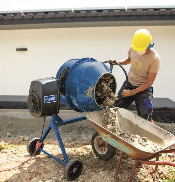 Scheppach Betonmischer Mix 180 L Mörtelmischer Zementmischer Betonmischmaschine 
