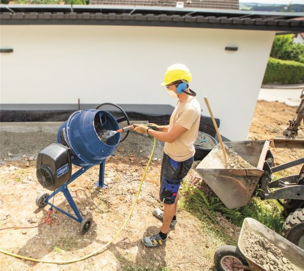 Scheppach Betonmischer Mix 140 L Mörtelmischer Zementmischer Betonmischmaschine 