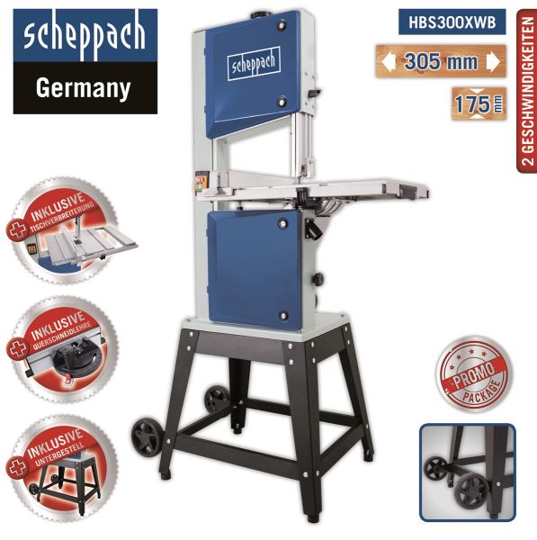 Scheppach HBS400 Bandsäge 315 mm mit Ersatzsägeband und Querschneidlehre **NEU** 