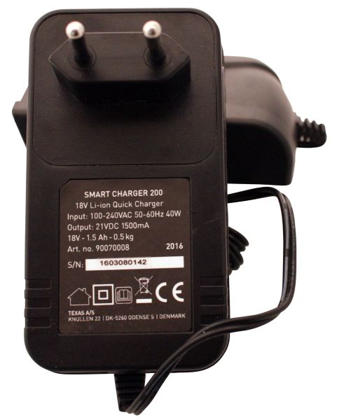 TEXAS 443711 Ladegerät für 18 Volt Akkurasenmäher RAZOR 3300Li