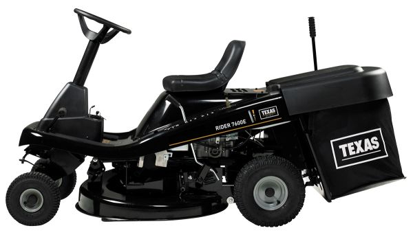 TEXAS Rasenmäher Traktor Rasentraktor Aufsitzmäher Aufsitzrasenmäher Rider 7600E 3in1 | 12PS | 432ccm | 5Vor+1R | AHK | E-Start | 76cm