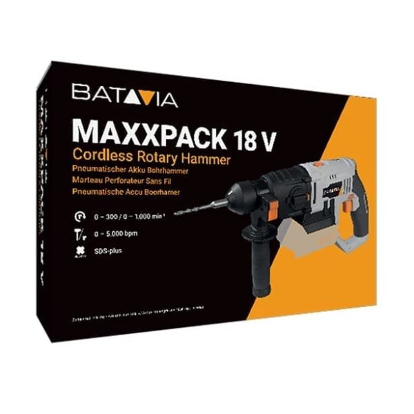 Batavia Profi Akku Bohrmaschine Schlagbohrmaschine Bohrhammer 2x2Ah Akku+Ladeg.